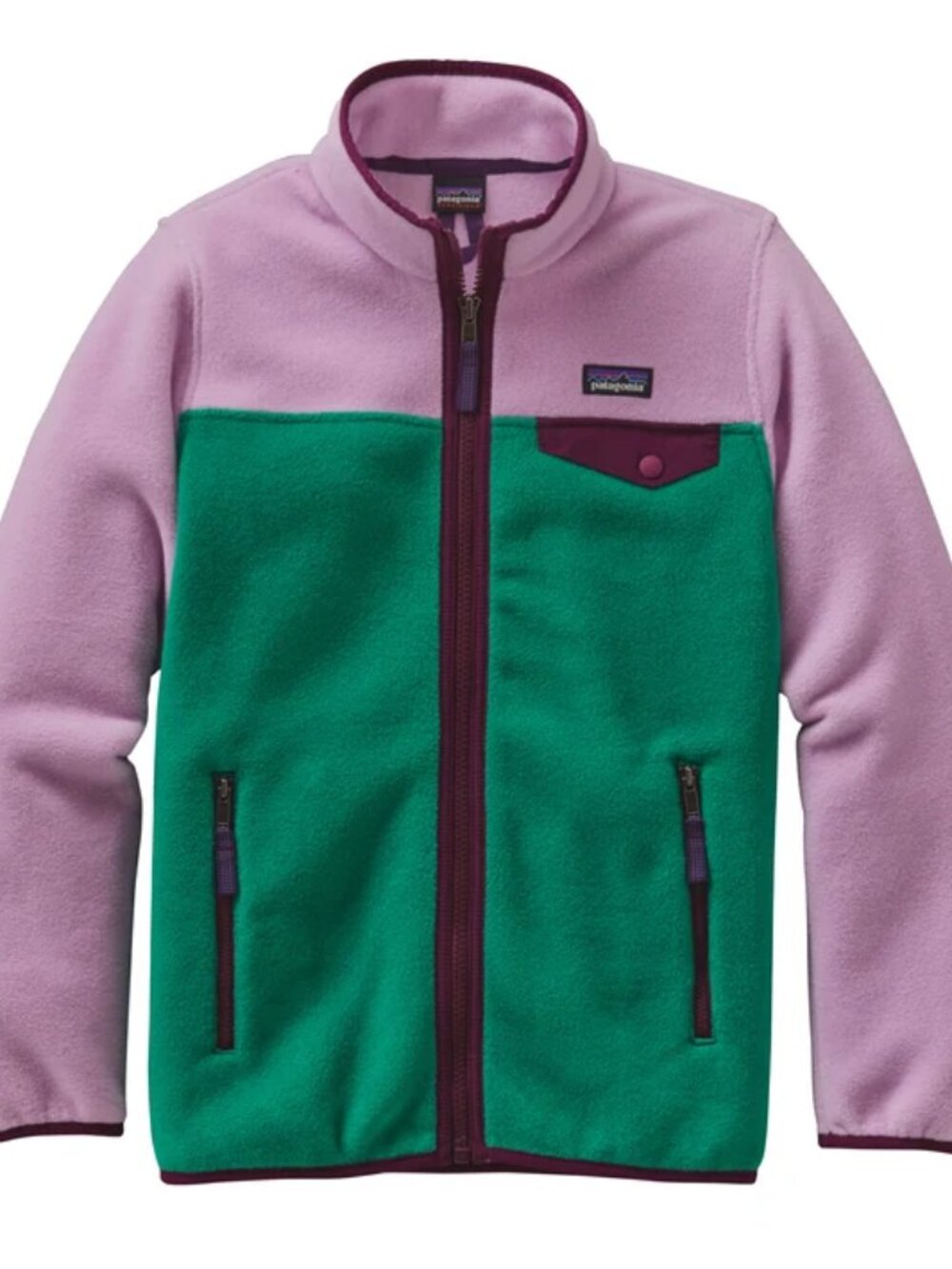 Patagonia Girls' Lightweight Synchilla Snap-T Jacket in Impact Green